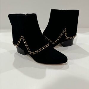 NEW Karl Lagerfeld Black Cassie Suede Bootie